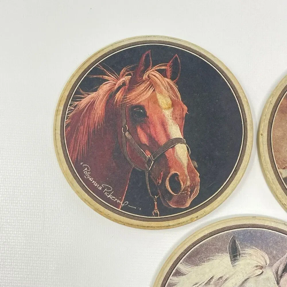 Horse Stone Coasters Set of 3 by Pollyanna Pickering & Coaster Stone